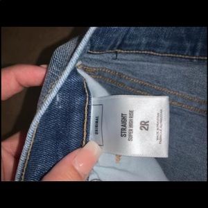 Straight super high rise jeans